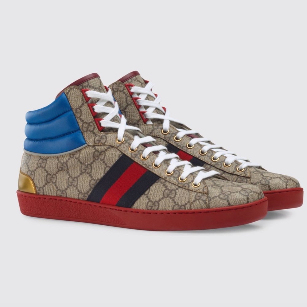 Gucci Ace GG high-top sneaker GUCCI SIZE 08+